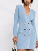 Thumbnail for your product : Elisabetta Franchi V-neck knitted mini dress