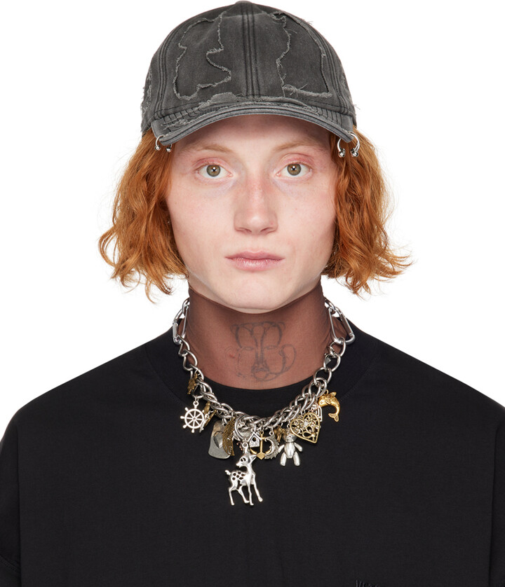 Vetements Black Fully Distressed Piercing Cap ShopStyle Hats