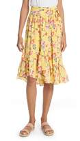 Thumbnail for your product : Joie Denisha Floral Ruffle Silk Skirt