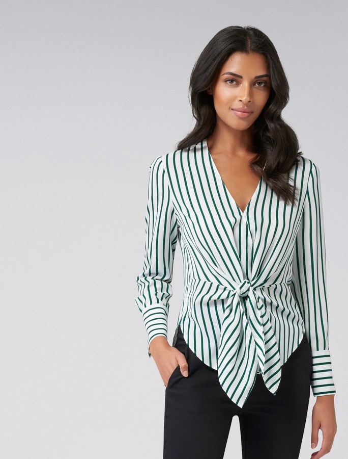 Neck tie front blouse Clearance