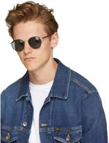 Thumbnail for your product : Garrett Leight Black and Gold Wilson Sunglasses