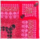 Zadig & Voltaire skull print frayed scarf