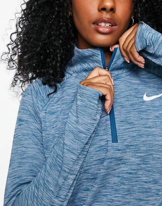Nike Running Dri-FIT pacer half zip top in light blue - ShopStyle