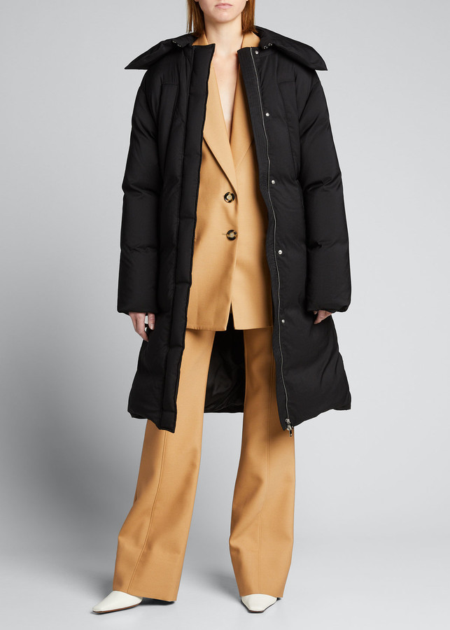 puffer wool coat