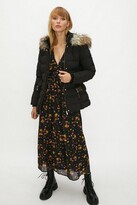 Thumbnail for your product : Coast Fur Hooded Short Padded Coat