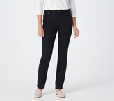 Thumbnail for your product : Susan Graver GRAVER Regular Knit Denim Zip-Front Jeans