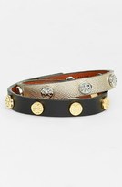 Thumbnail for your product : Tory Burch Logo Leather Wrap Bracelet
