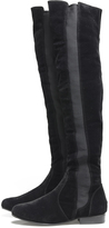 Thumbnail for your product : AX Paris Over The Knee Black High Flats Boots