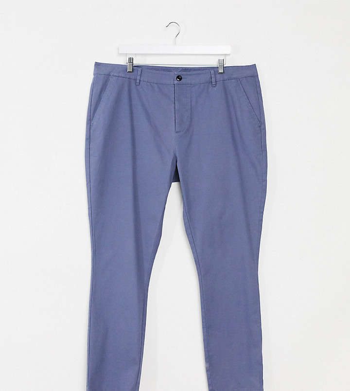 blue ankle grazer trousers