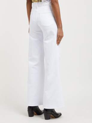 Frame Le Palazzo Wide-leg Jeans - Womens - White
