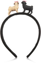 Thumbnail for your product : Piers Atkinson Lizzie 'n' Mekka pug-embellished velvet headband