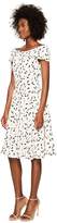 Thumbnail for your product : Zac Posen Feather Print Crepe Short Sleeve Dress Women's Dress