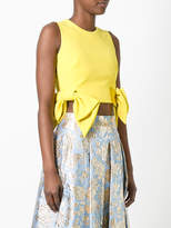 Thumbnail for your product : MSGM cropped bow detail top