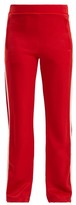 Thumbnail for your product : Moncler Side-stripe Wide-leg Jersey Track Pants - Red