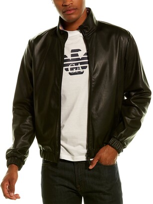 Emporio Armani Reversible Leather Jacket - ShopStyle