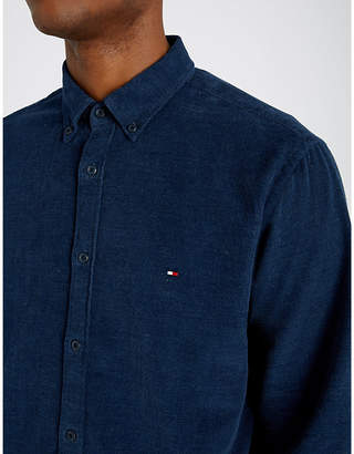 Tommy Hilfiger Logo-embroidered regular-fit corduroy shirt