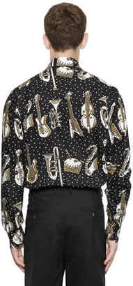 Dolce & Gabbana Instruments Printed Cotton Poplin Shirt