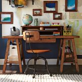 Thumbnail for your product : PBteen 4504 Emerson Sawhorse Desk + Hutch