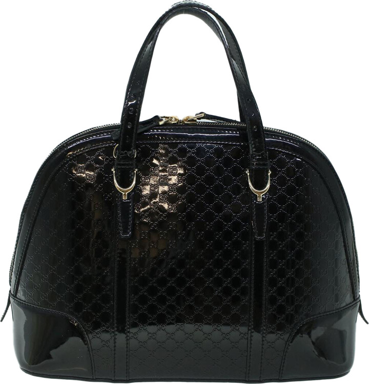 Pre-owned Gucci Soho Patent Leather Handbag In Black | ModeSens