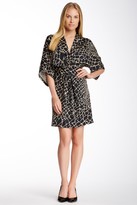 Thumbnail for your product : Julie Brown Graphic Print Kimono Sleeve Wrap Dress