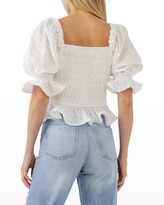 Thumbnail for your product : Endless Rose Eyelet Lace Smocked Crop Top