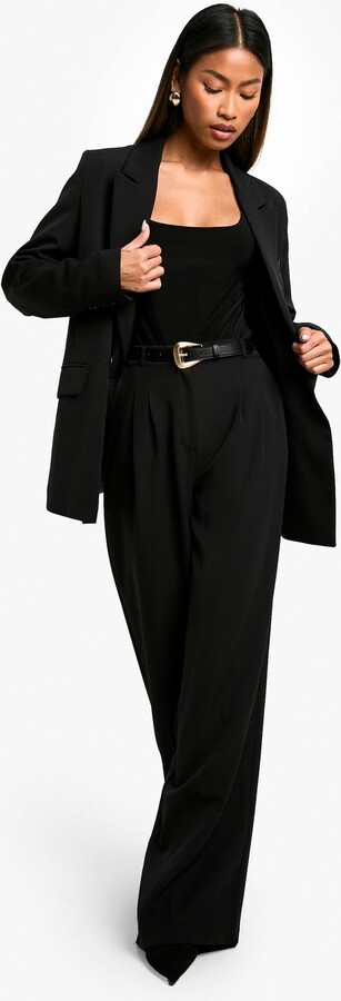 Black Pleated Evening Trousers ShopStyle UK