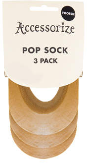 Accessorize 3 Pack Sheer Footsie Socks