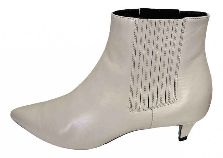 celine white ankle boots