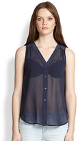 Thumbnail for your product : Joie Fawnene Sheer Silk Top