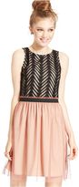 Thumbnail for your product : Speechless Juniors' Tulle Colorblock Dress