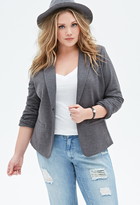 Thumbnail for your product : Forever 21 FOREVER 21+ Cuffed-Sleeve Knit Blazer