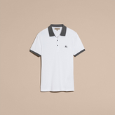 Thumbnail for your product : Burberry Contrast Colour Detail Cotton Piqué Polo Shirt