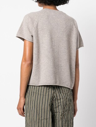 Extreme Cashmere Short-Sleeved Cashmere Top