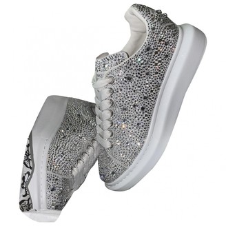 Alexander McQueen Oversize Silver Glitter Trainers - ShopStyle Sneakers &  Athletic Shoes