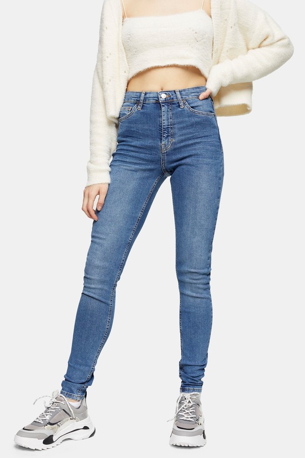 Topshop TALL Mid Stone Jamie Skinny Jeans - ShopStyle