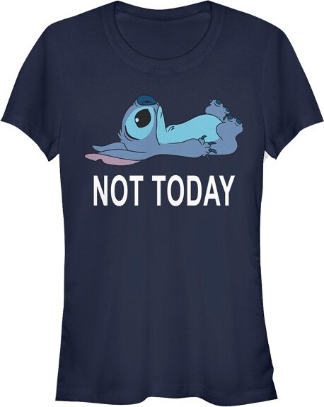 Juniors Womens Lilo & Stitch Not Today T-Shirt - Navy Blue - X Large -  ShopStyle