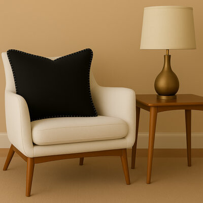 The Inspiring Home Linen Whip Stitch Pillow