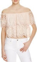 Thumbnail for your product : Lucy Paris Off-the-Shoulder Lace Top - 100% Exclusive