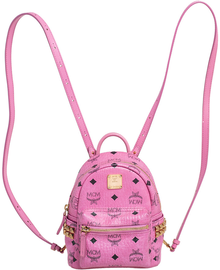 pink mini mcm backpack