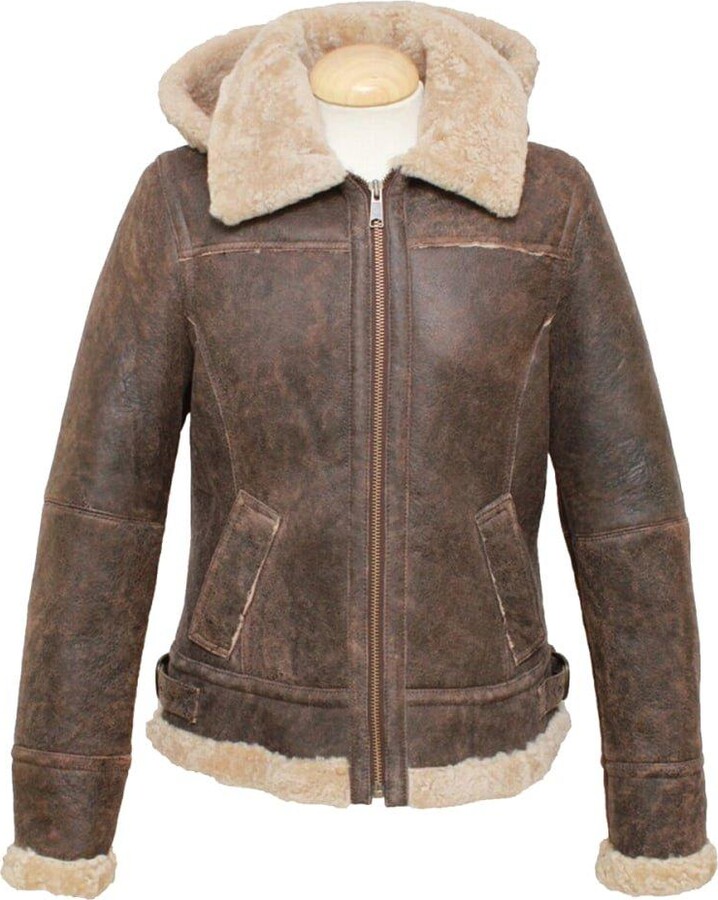 Eastern Counties Leather Jessie Hooded Sheepskin Jacket - ShopStyle