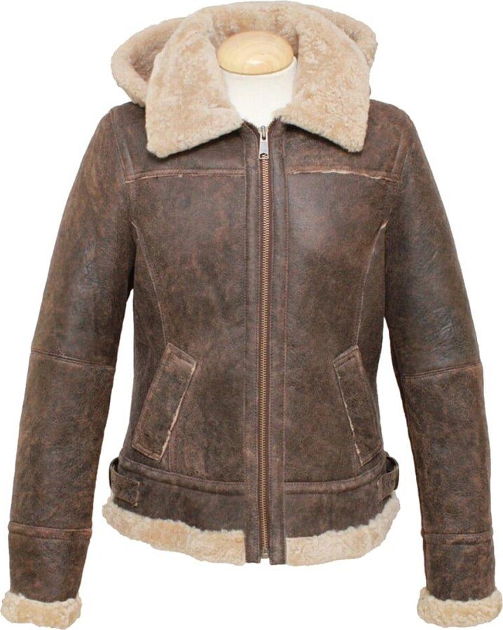 Eastern Counties Leather Jessie Hooded Sheepskin Jacket ShopStyle