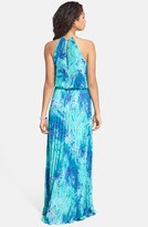 Thumbnail for your product : Xscape Evenings Print Pleated Blouson Gown