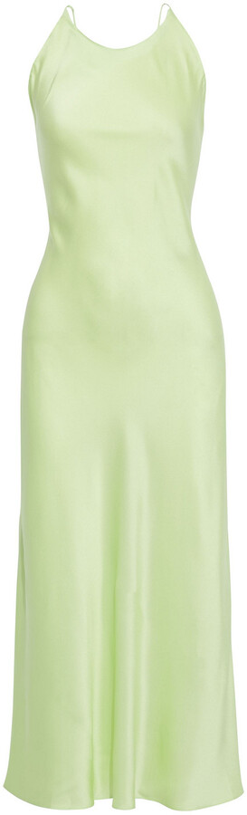 lime green and white dress