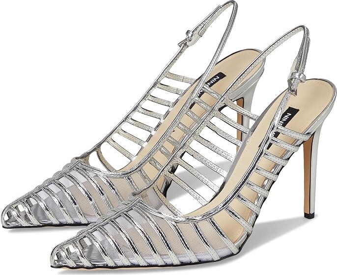 (取寄) ナインウエスト レディース  Nine West women Filane Silver Mirror llic Nine West Filane Women's Shoes Silver Mirror Metallic : 9.5 M, Leather