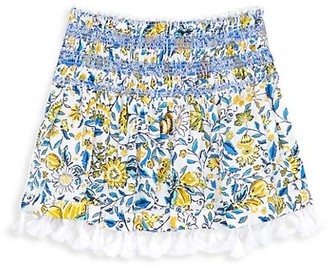 Poupette St Barth Little Girl's & Girl's Mara Smocked Mini Skirt
