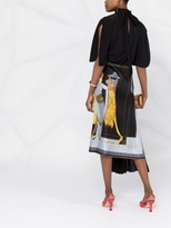 Thumbnail for your product : Lanvin Printed Short-Sleeve Silk Dress