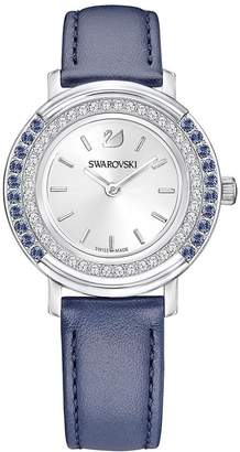 Swarovski Women's Playful Lady 34mm Blue Leather Band Quartz Watch 5243038