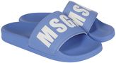 Thumbnail for your product : MSGM Slipper Blue Rubber