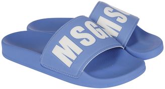 MSGM Slipper Blue Rubber