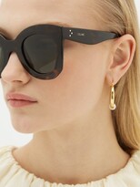 Thumbnail for your product : Celine Oversized Round Tortoiseshell-acetate Sunglasses
